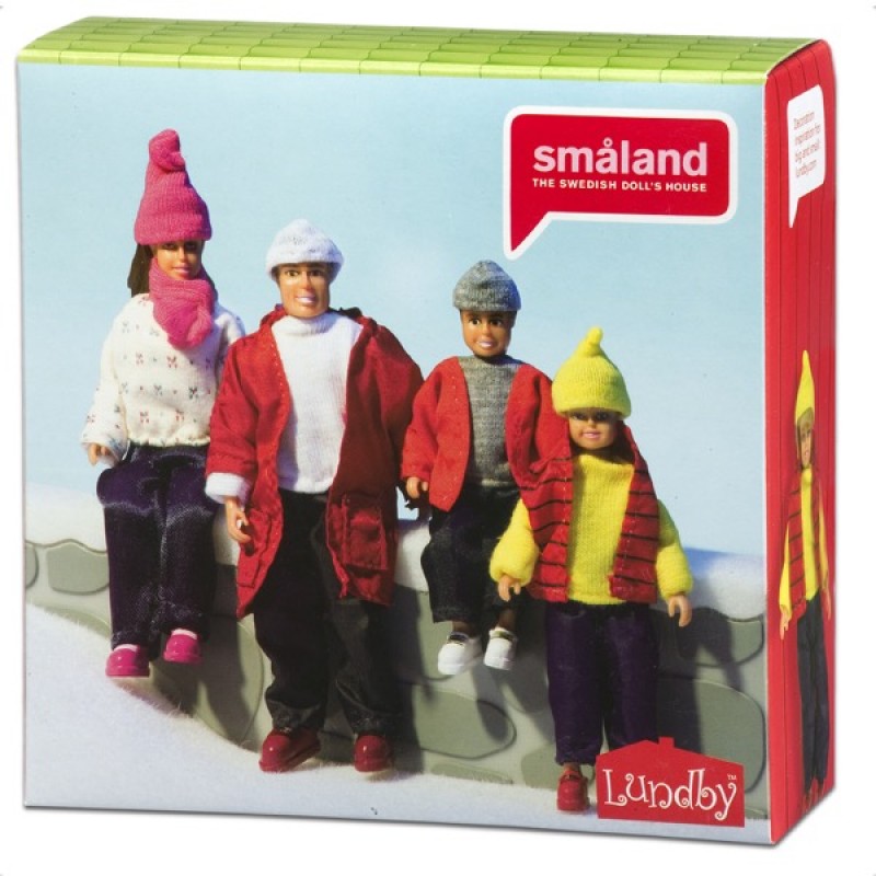 Куклы для домика Смоланд - Cемья зимой  