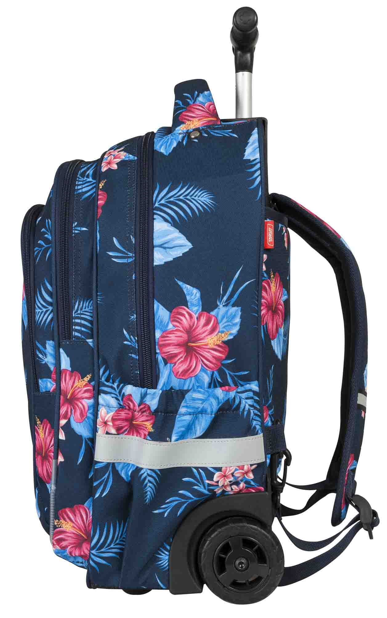 Рюкзак-тележка – Floral, синий  