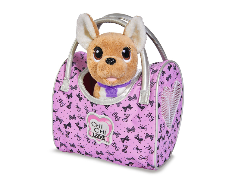 Плюшевая собачка Chi-Chi love - Путешественница, с сумкой-переноской, 20 см  