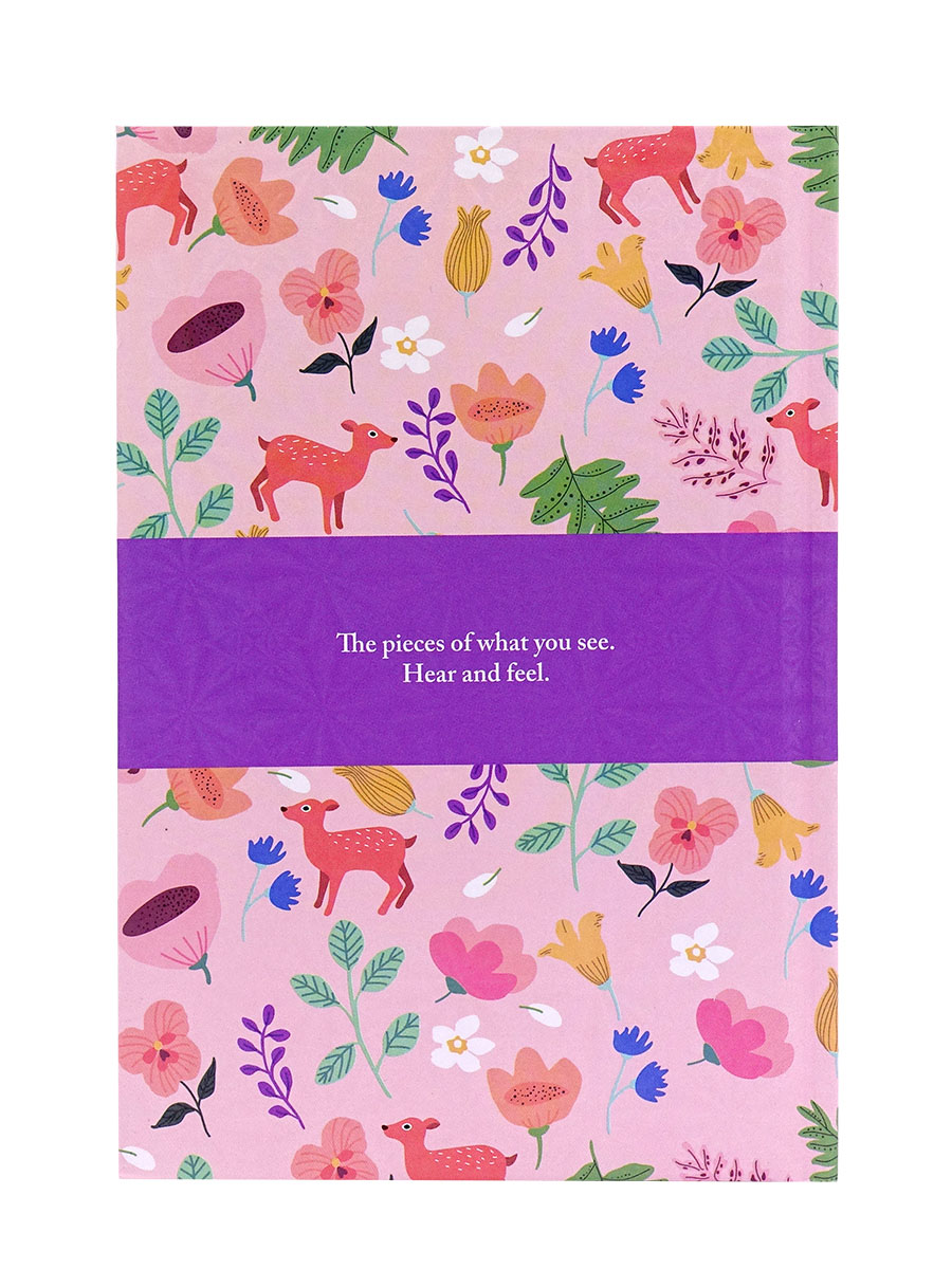 Планнер - Олененок с цветочками, формат А5, розовый  
