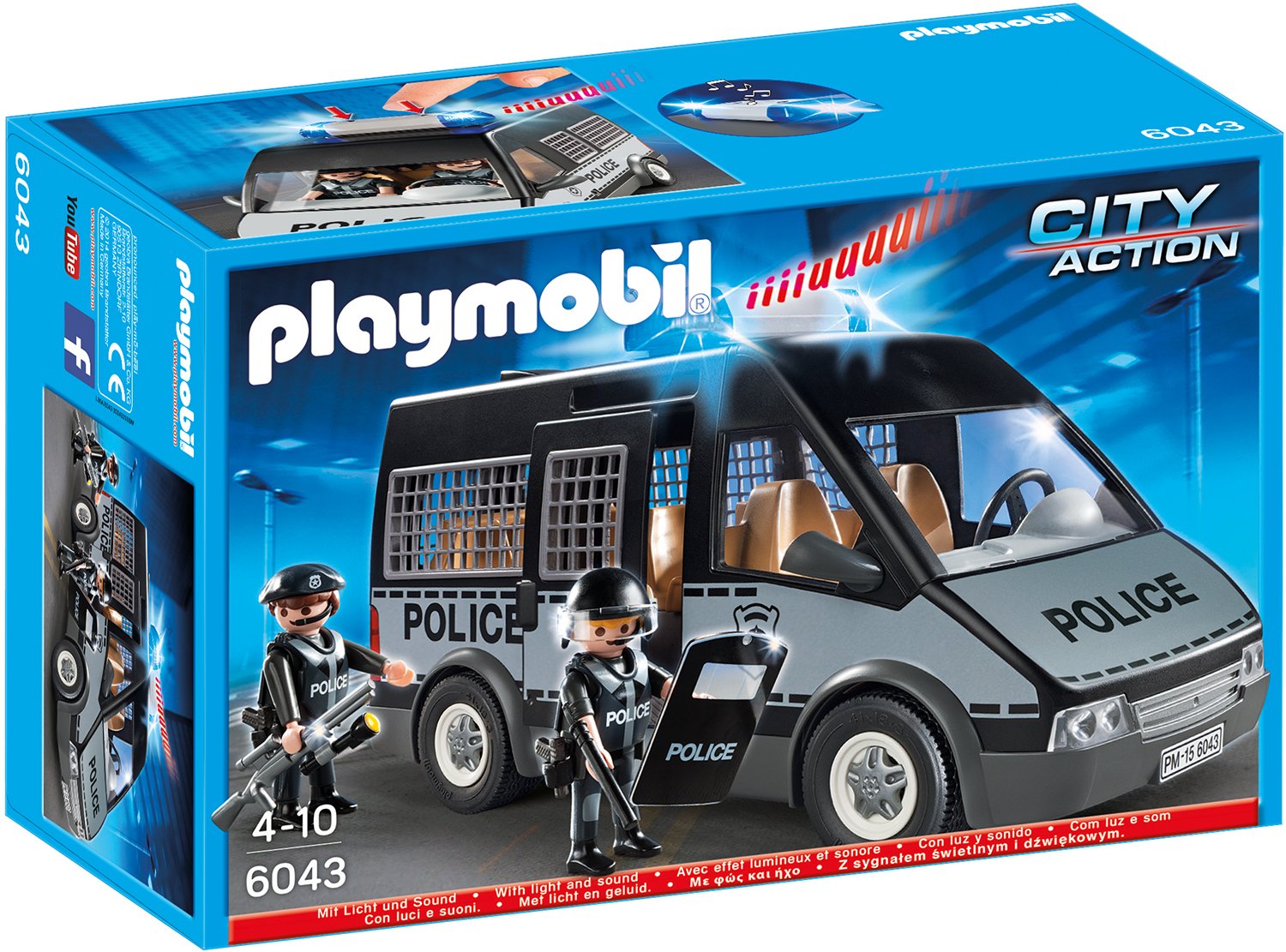 Игровой набор из серии Полиция - Бронированный фургон с полицейскими, со светом и звуком  