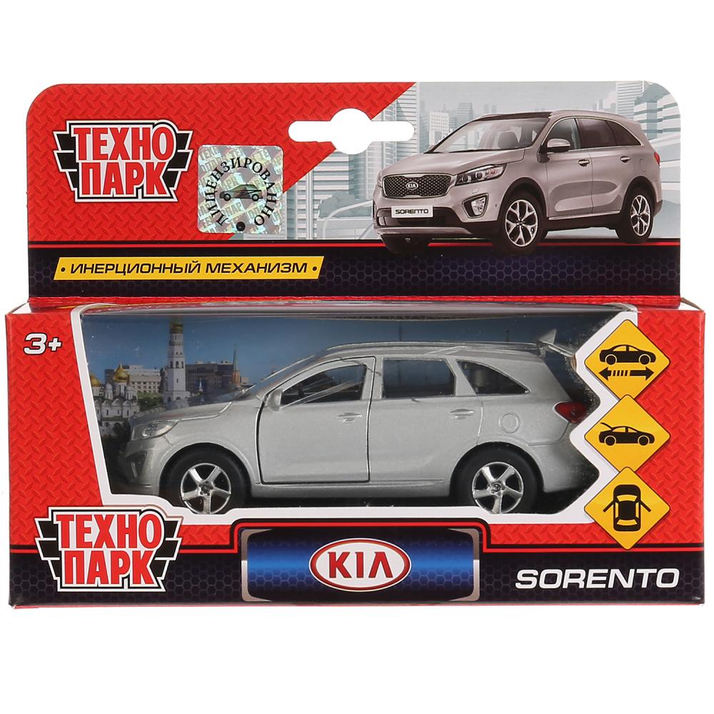 Машина металлическая Kia Sorento Prime серебристый, 12 см, открываются двери и багажник, инерционная -WB) 