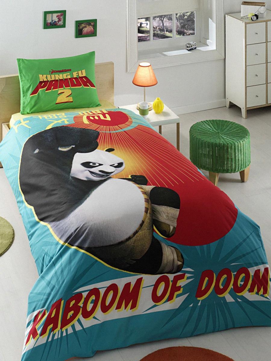 Комплект детского постельного белья, 1,5 спальное -  Kung Fu Panda Kick Splosion  
