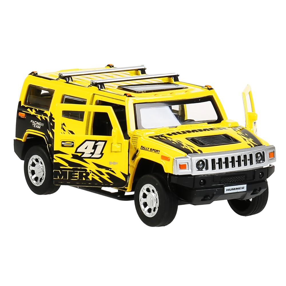 Машина Hummer H2 – Спорт, 12 см, свет-звук, инерционный механизм, цвет желтый  