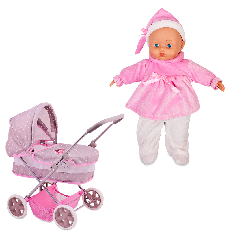 

Bambolina Boutique - Классическая коляска с куклой, 36 см