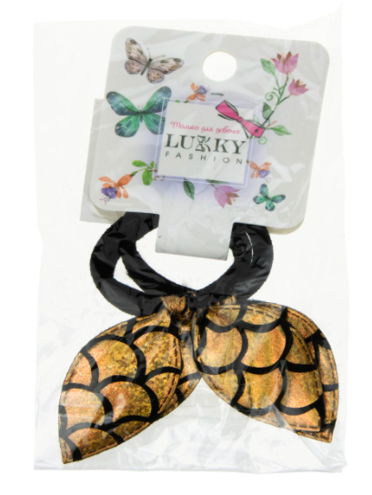 Резинки для волос Lukky Fashion - Блестящий бантик русалка, 2 штуки   