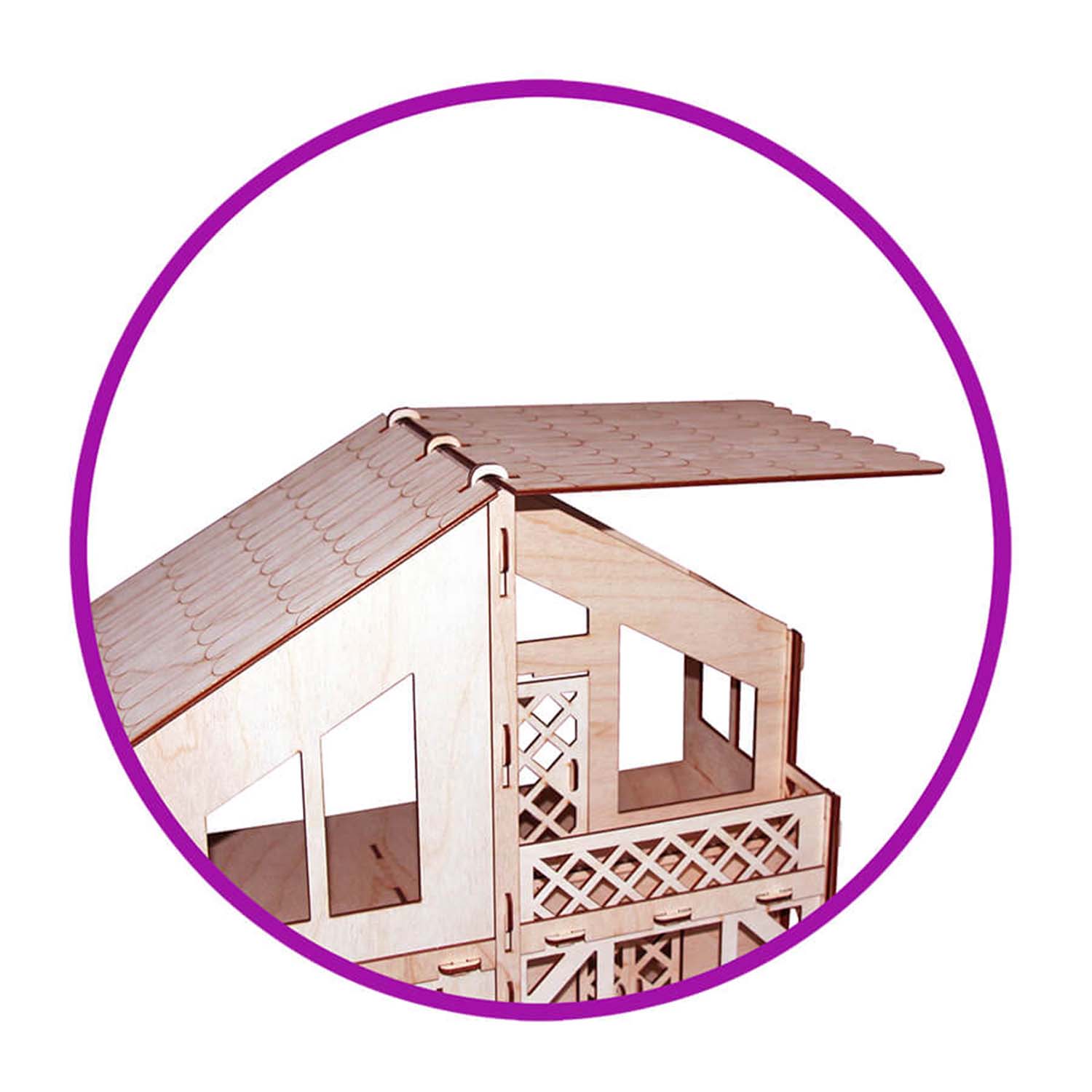 Кукольный домик из серии Я дизайнер - Дачный домик с гаражом, конструктор  
