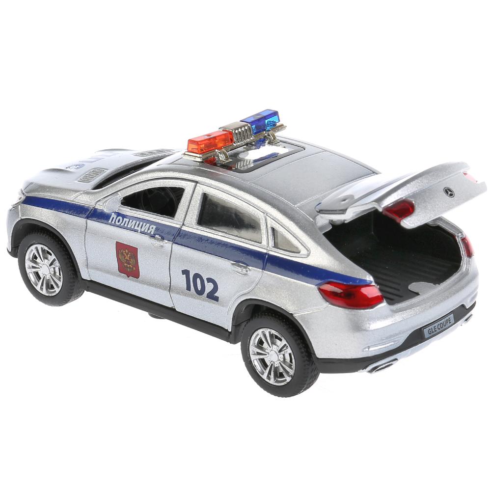 Машина металлическая Mercedes-Benz Gle Coupe Полиция, 12 см., свет и звук, инерционная  