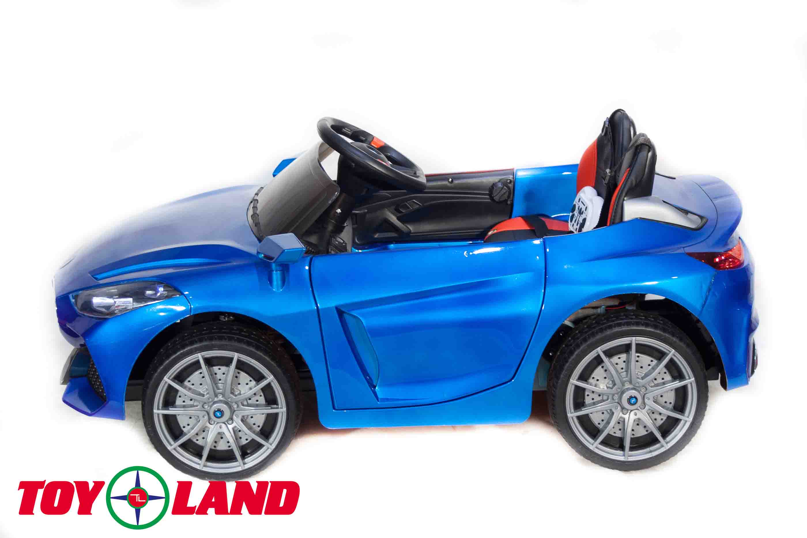 Электромобиль BMW спорт YBG5758, синий краска, свет и звук  