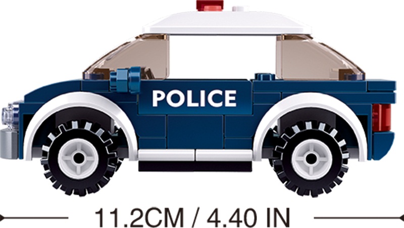 Конструктор - Полиция: машина с фигурками, 106 деталей  