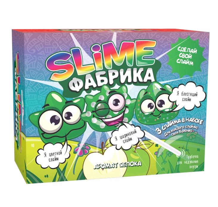 

Набор для опытов и экспериментов - Юный химик - Слайм фабрика - Яблоко