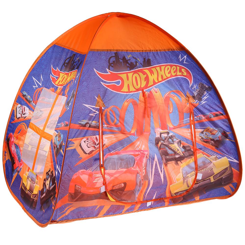 Палатка детская игровая Хот Вилс с тоннелем, 87 x 95 x 95, тоннель 46 x 100 см., в сумке  