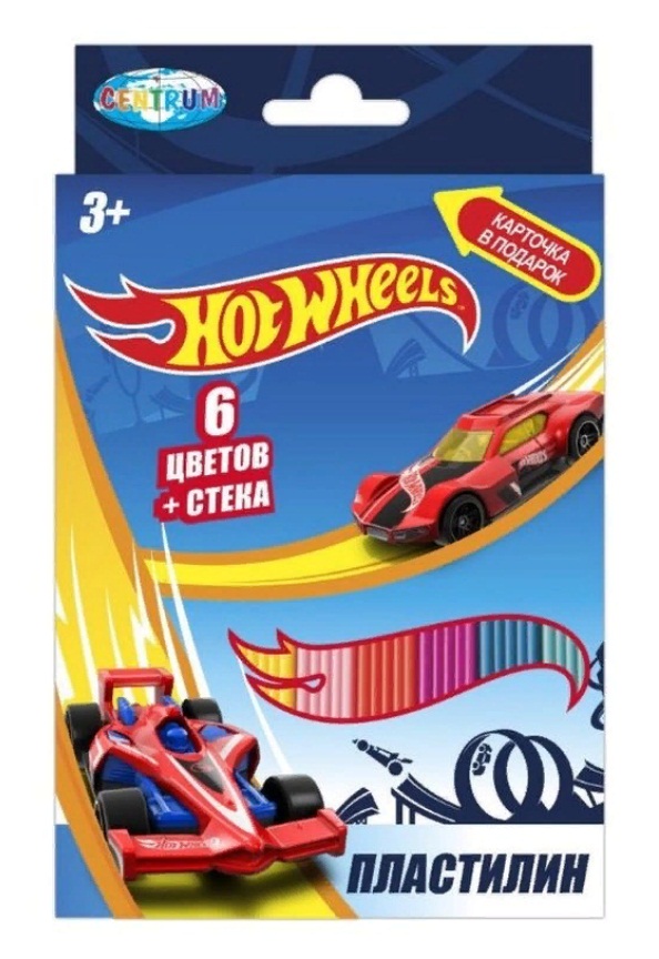 

Пластилин Hot Wheels, со стеком, 6 цветов