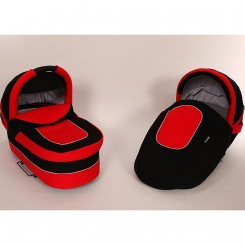 

Коляска Baby-Merc Maylo Classic 2 в 1, красно-черная