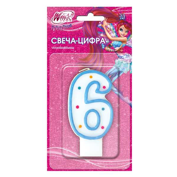 

Свеча-цифра "6" - Winx