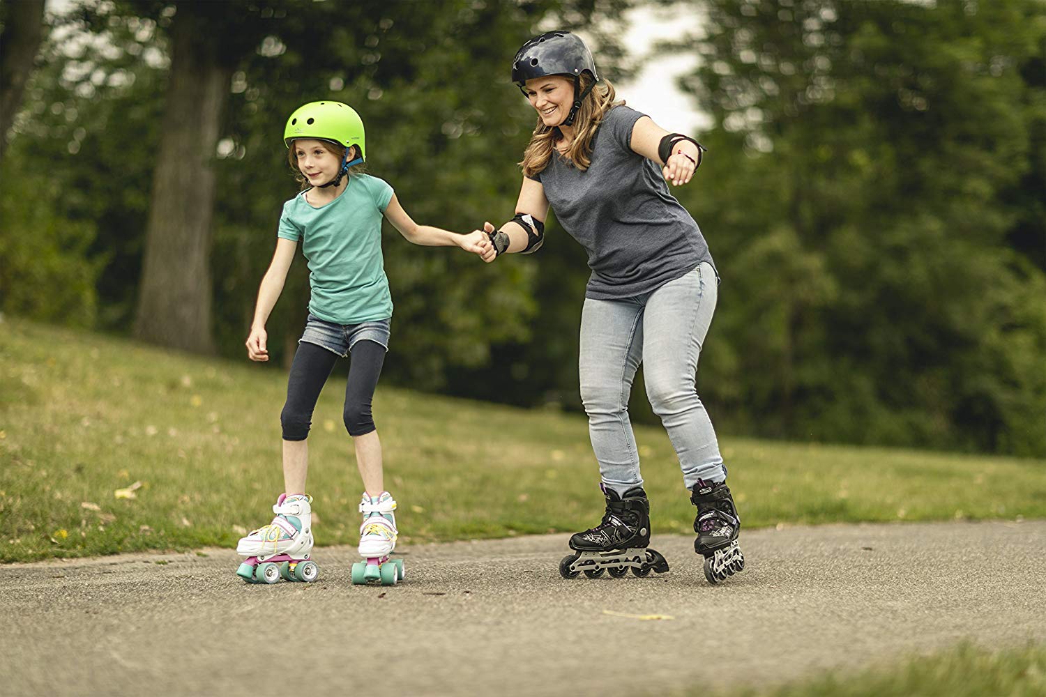 Раздвижные ролики-квады Hudora Skate Wonders, розовый/голубой, 28-31  