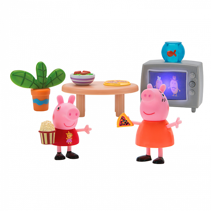 

Игровой набор Peppa Pig – Пеппа и Мама смотрят фильмы, 5 предметов, свет