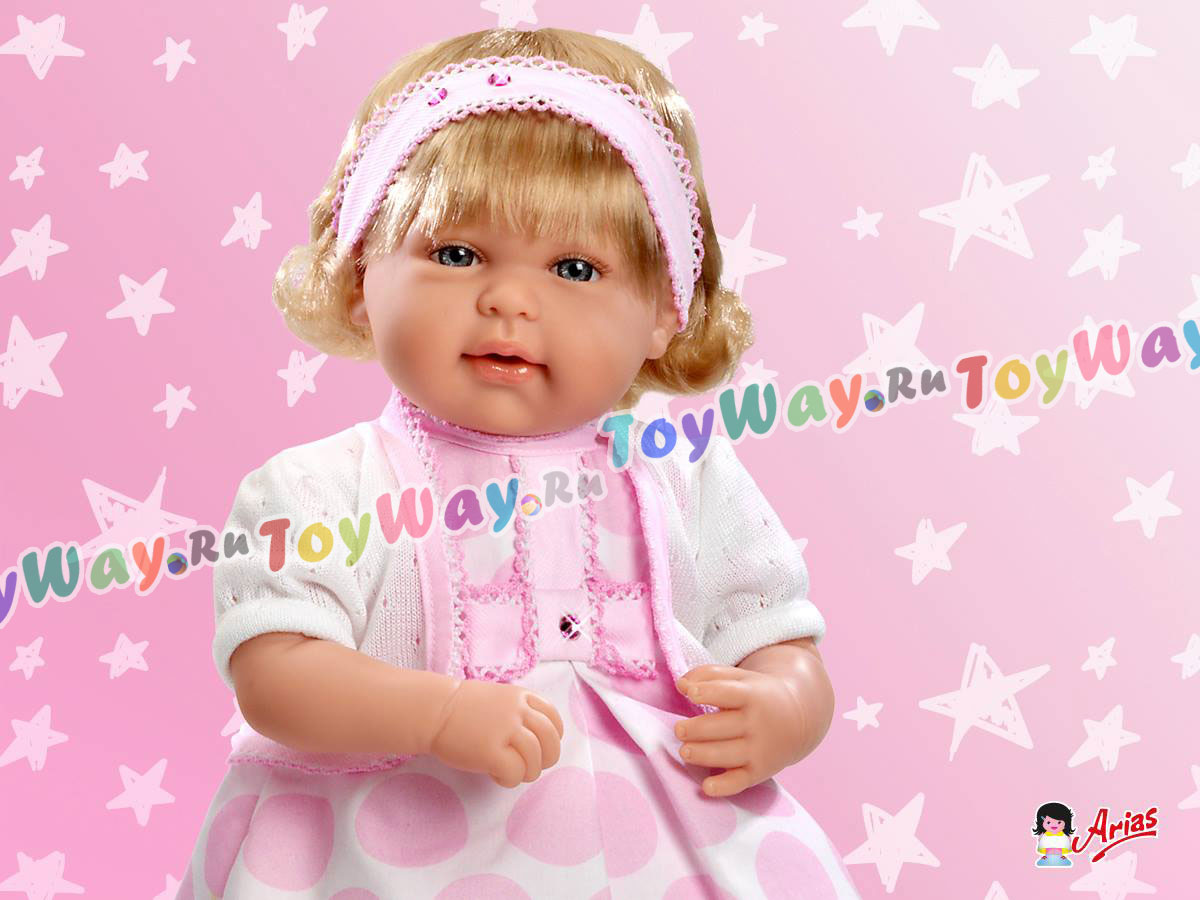 Кукла Elegance в розовой одежде с кристаллами Swarowski, 45 см, звук  