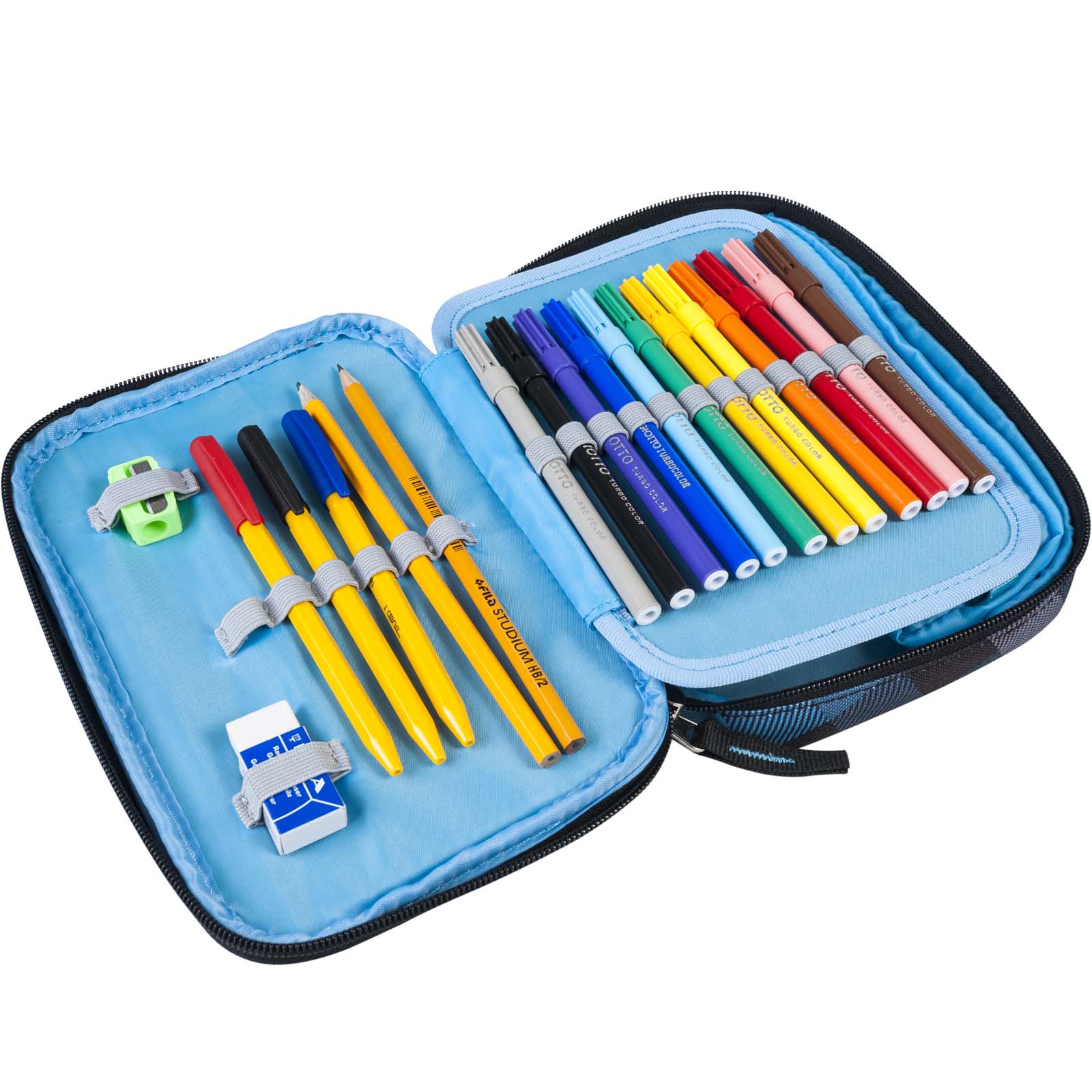 Пенал с канцтоварами - BLue  