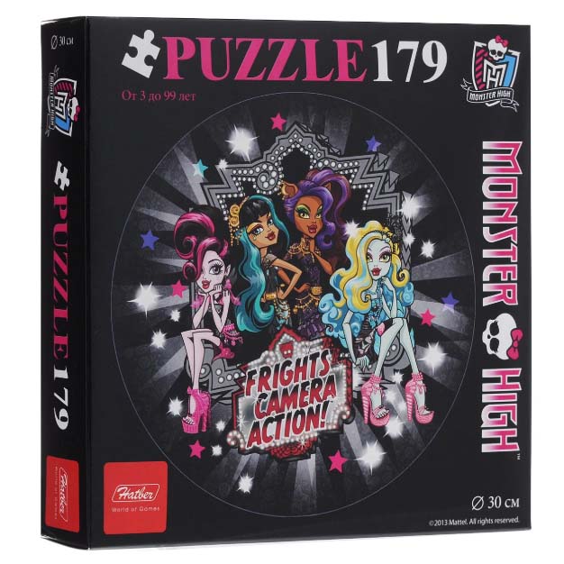

Пазлы круглые 179 элементов - Школа Монстров Monster High