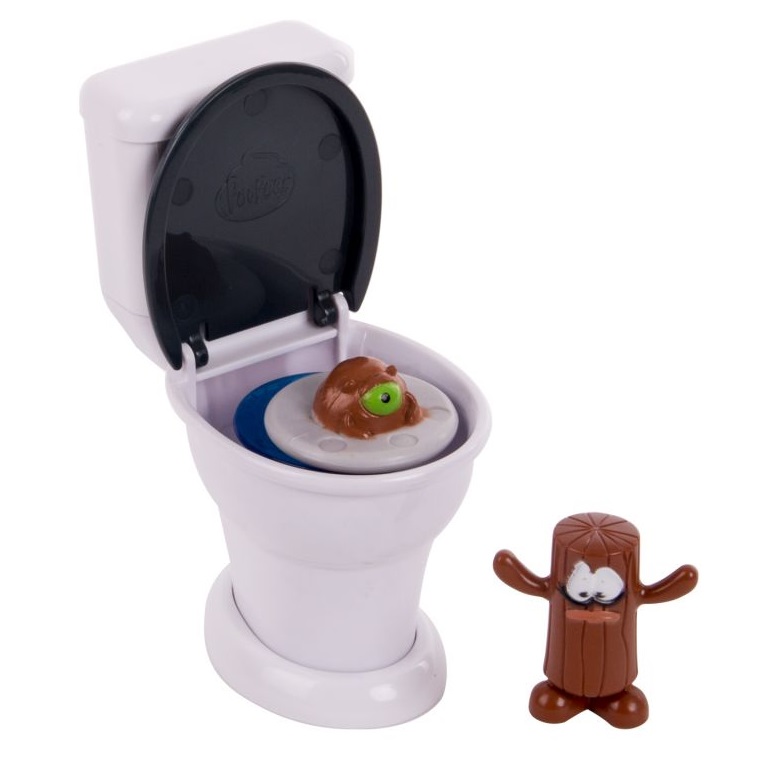 Игровой набор Poopeez – Туалет-лончер с пусковым механизмом и 2 фигурками  