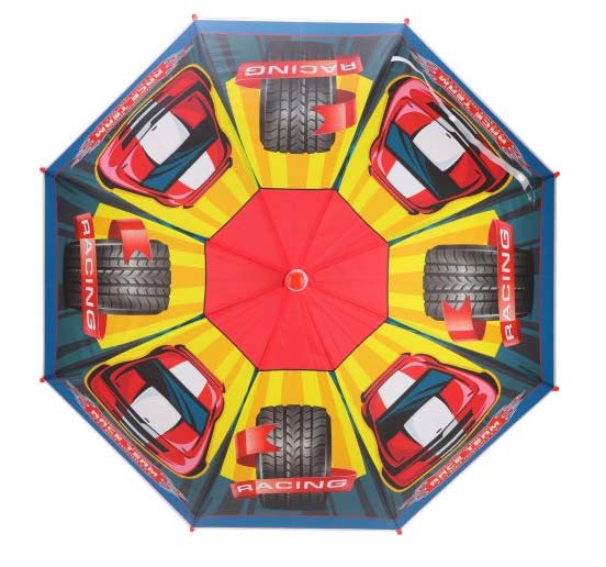 Зонт детский - Гонка, 48 см, свисток, полуавтомат  