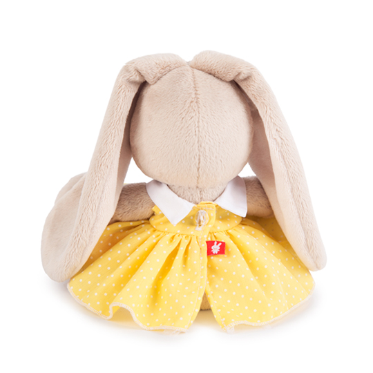 Мягкая игрушка – Зайка Ми в желтом платье в горошек, малыш, 15 см  