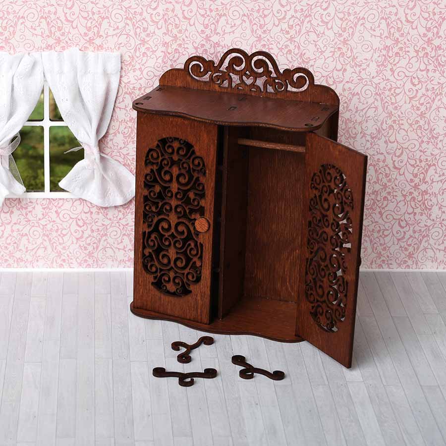 Набор Одним прекрасным утром – Шкаф для спальни с 2 дверцами и 3 вешалками, коричневый  