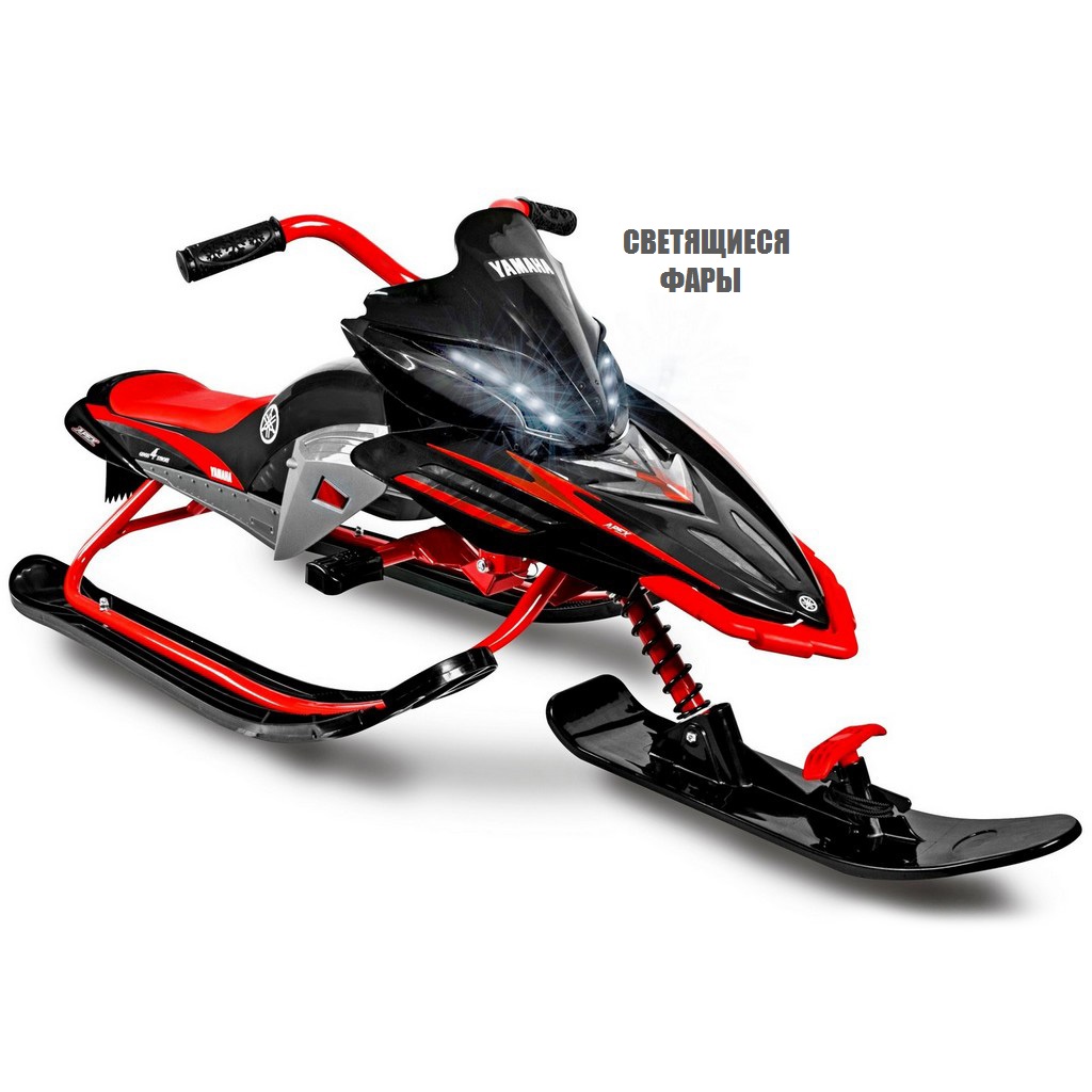 Снегокат Yamaha Apex Snow Bike YMC13001LX with LED со светящимися фарами, красный