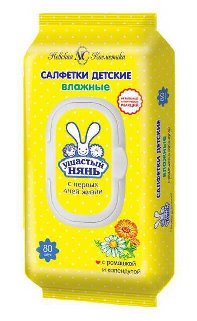 

Салфетки - Ушастый нянь влажные, 80 штук