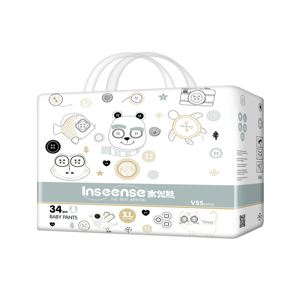 

Трусики-подгузники Inseense V5S, 12-17 кг, 34 штуки, XL, салатовая упаковка