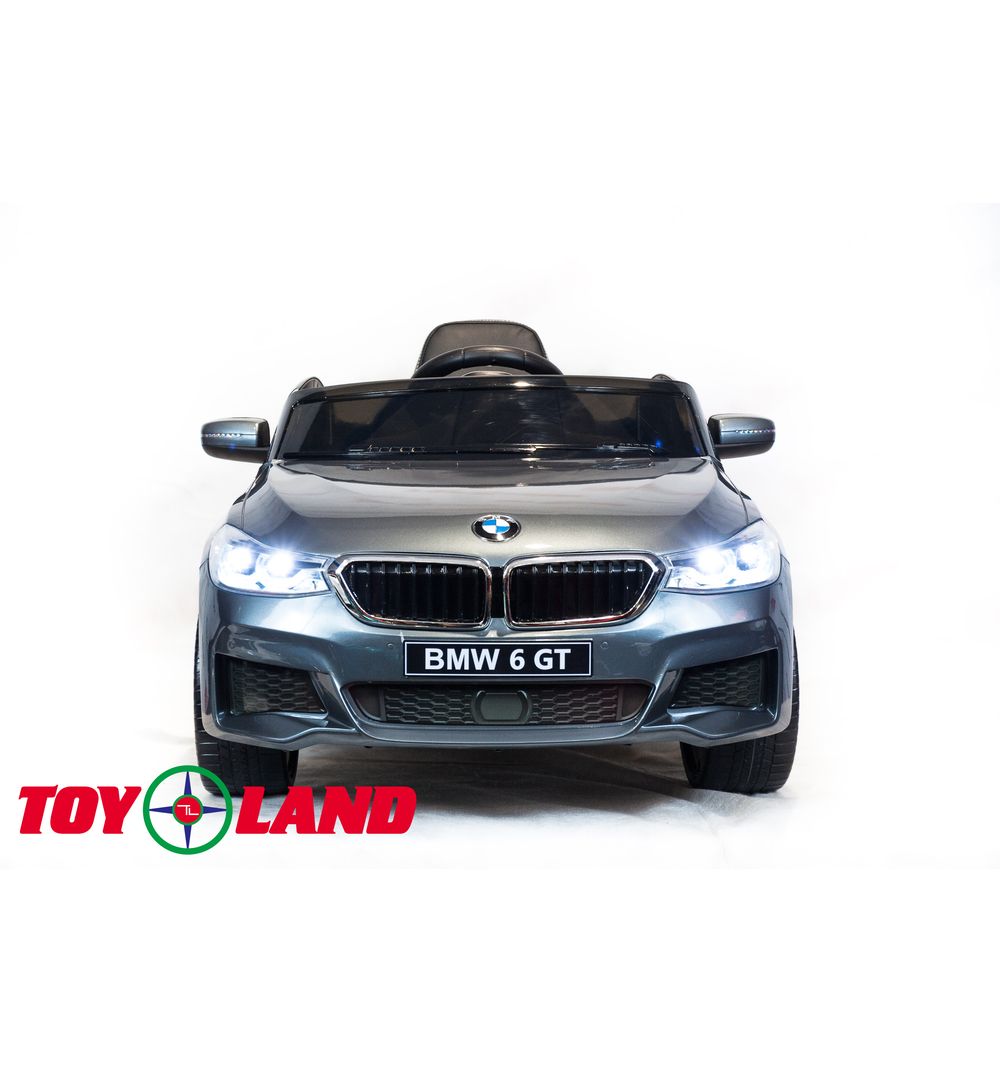 Детский электромобиль BMW 6 GT, серебро глянец, свет и звук  