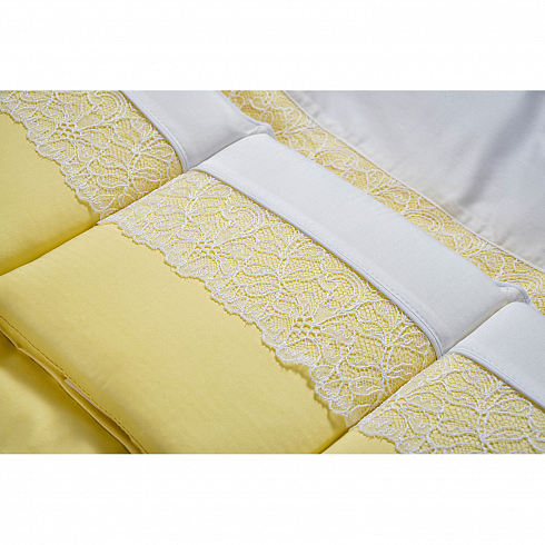 Комплект в кроватку Chepe for Nuovita - Tenerezza /Нежность, 6 предметов, бело-желтый  