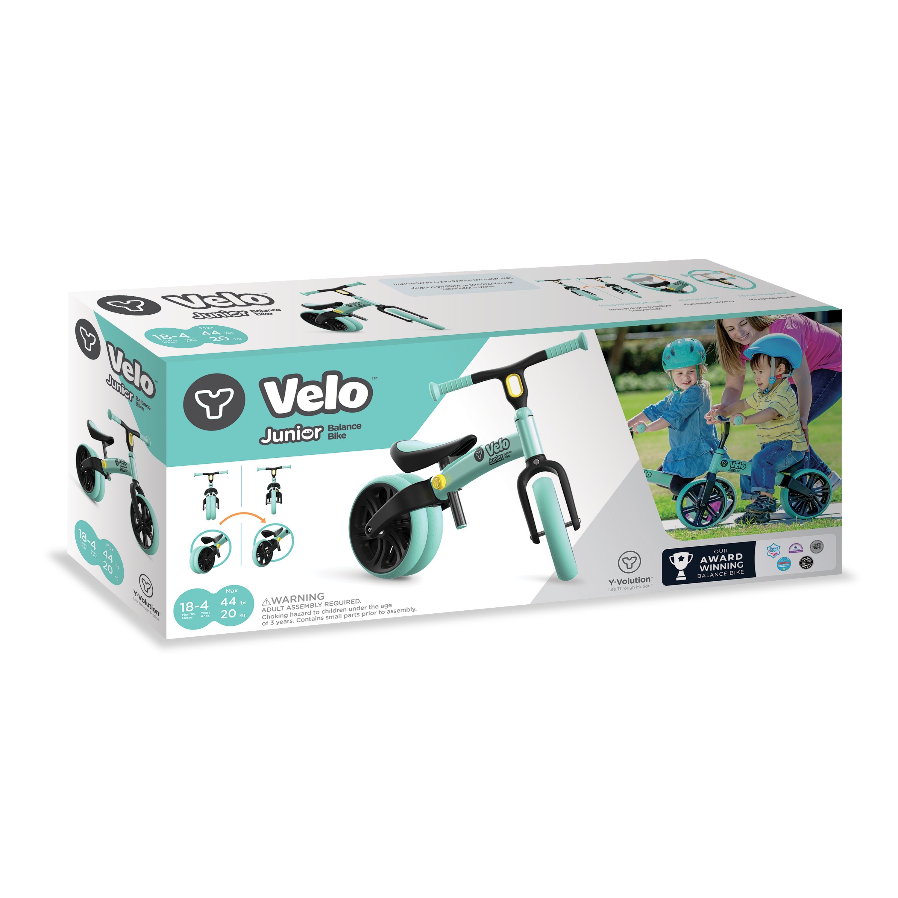 Беговел Yvolution Velo Junior, цвет – аква  