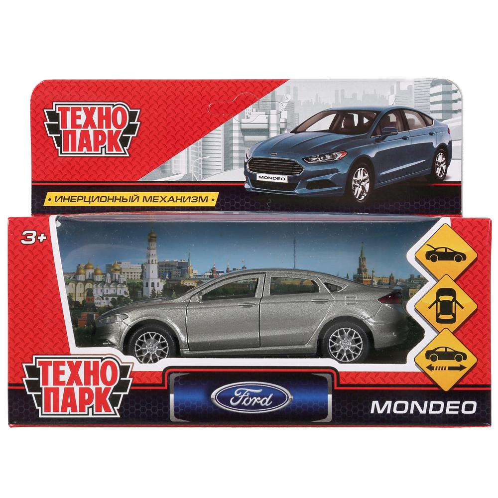 Машина инерционная металлическая - Ford Mondeo, 12 см, цвет серый открываются двери и багажник  