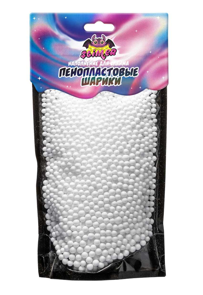 

Наполнение для слайма Пенопластовые шарики, 2 мм, белый