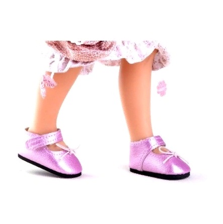 Туфли розовые с застежкой-липучкой, для кукол 32 см  
