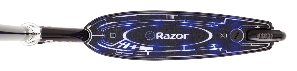 Детский самокат RAZOR Tekno с подсветкой, чёрный, 083605 