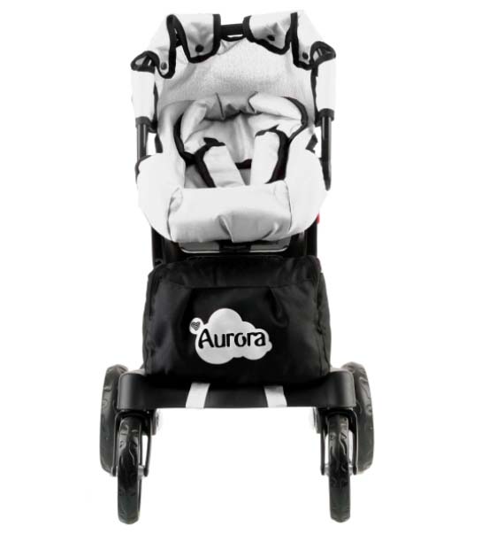 Многофункциональная прогулочная коляска-трансформер для кукол 12 в 1 Buggy Boom Aurora 9005, белая  
