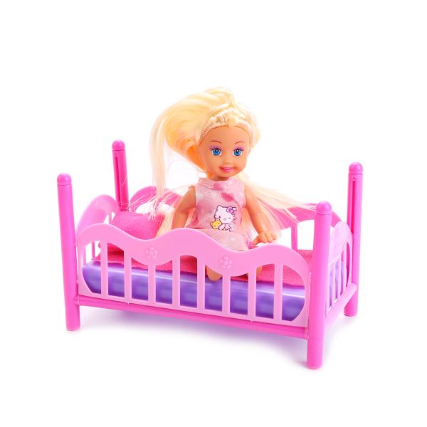 Кукла Hello Kitty - Машенька с кроваткой 12 см  