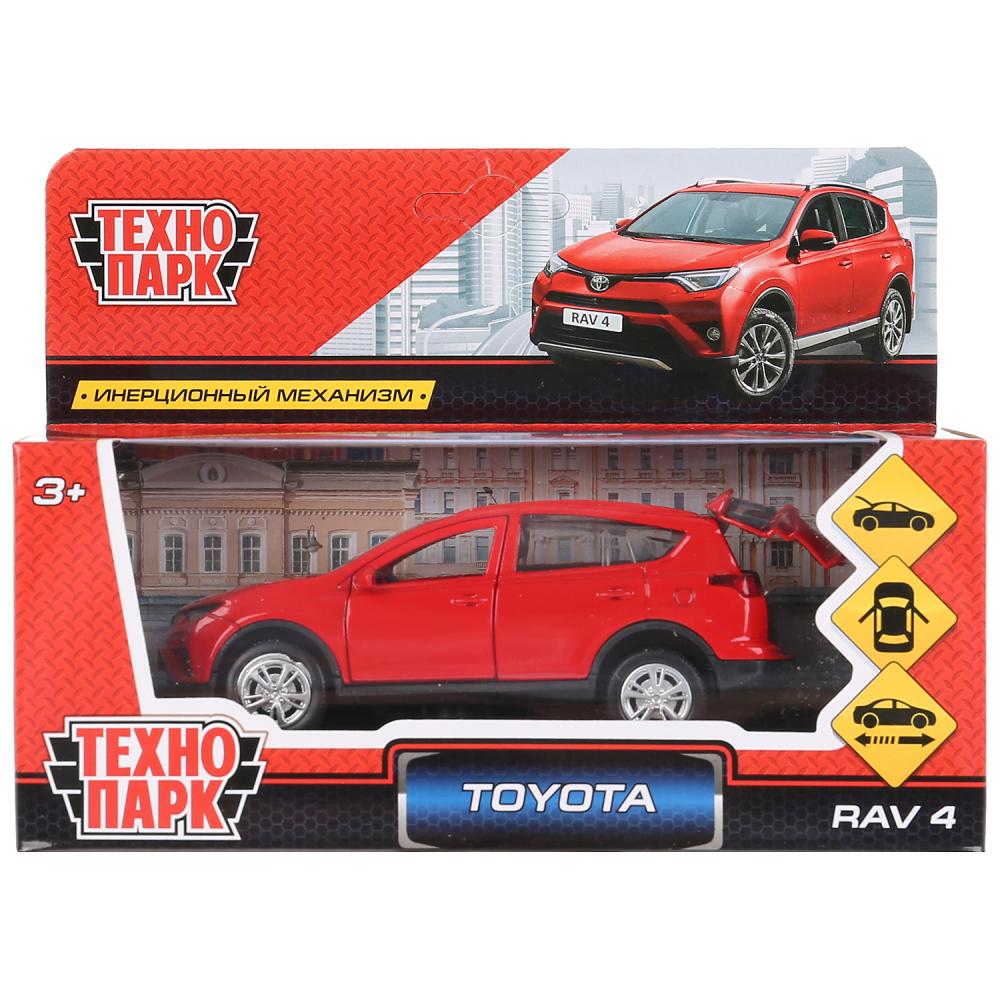 Металлическая инерционная машина - Toyota Rav4, красный, длина 12 см  