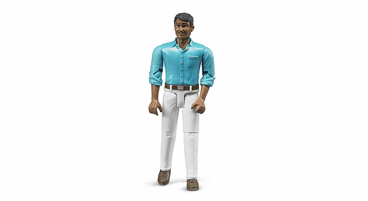 Мужчина мексиканец в белых джинсах  