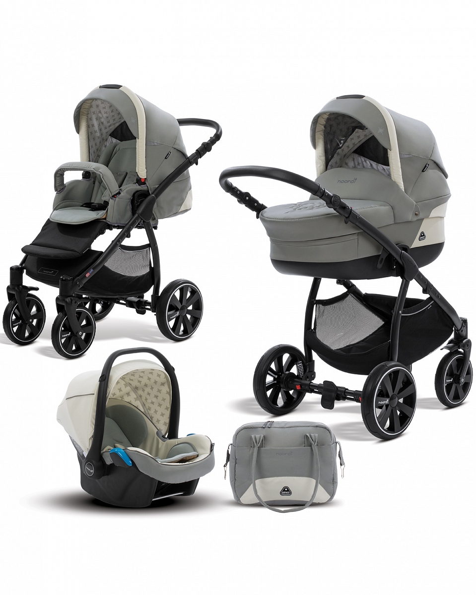 

Коляска детская Noordi Polaris SP 3 в 1, серая