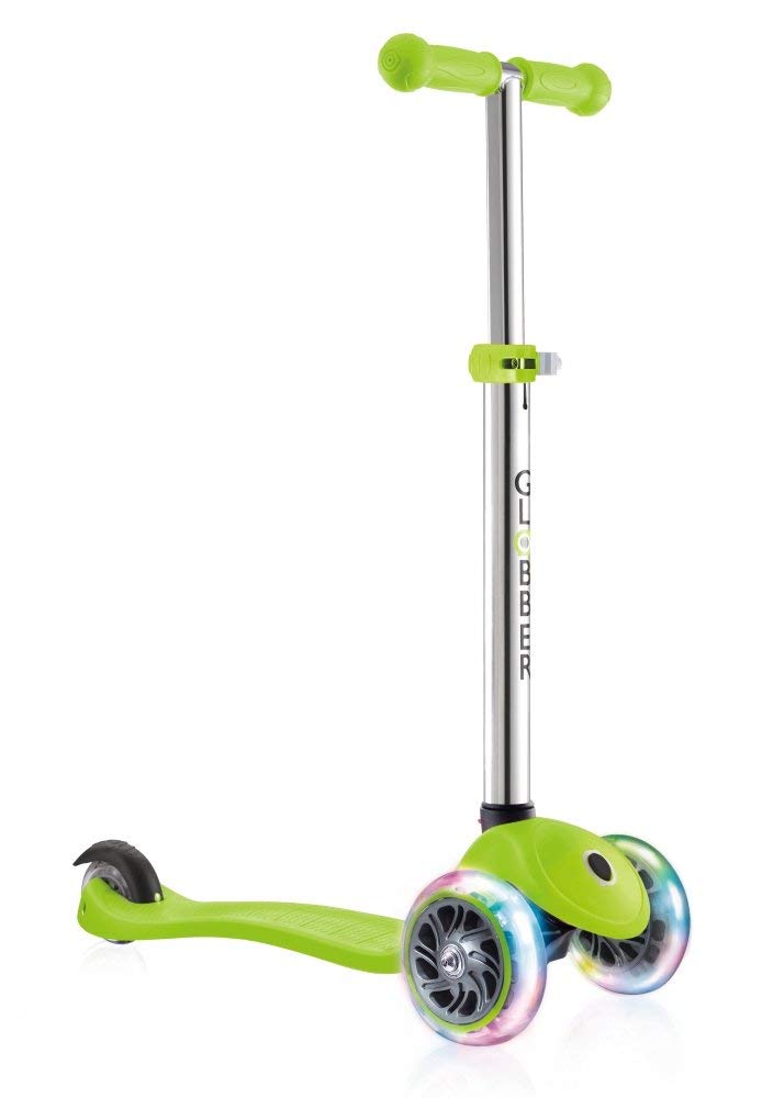 

Трёхколёсный самокат Globber Primo Lights, светящиеся колеса, зеленый