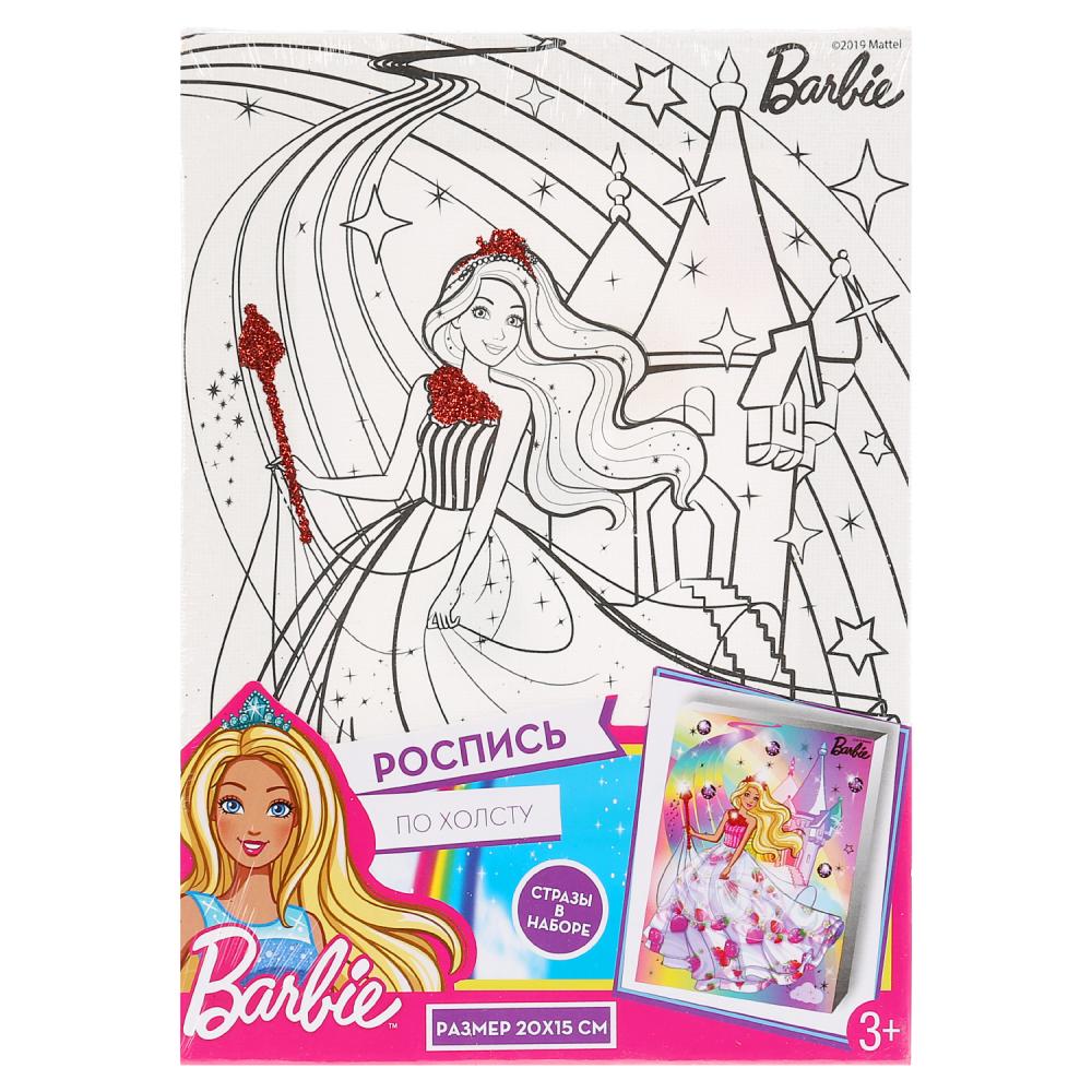 

Набор для творчества Холст для росписи Barbie с глиттером и стразами, 15 х 20 см