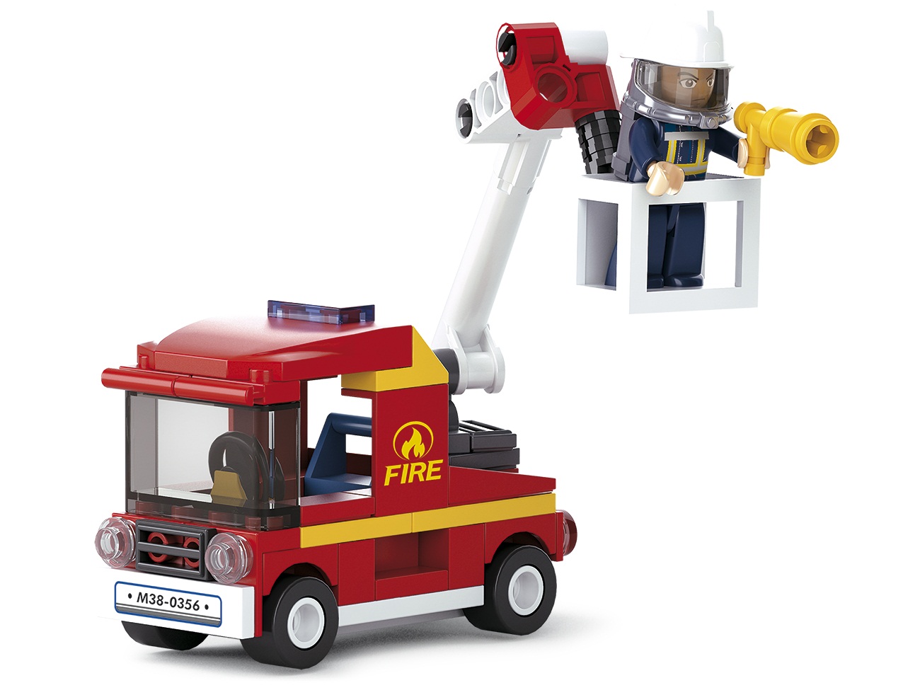 Конструктор - Пожарная машина, с фигуркой, 82 детали  