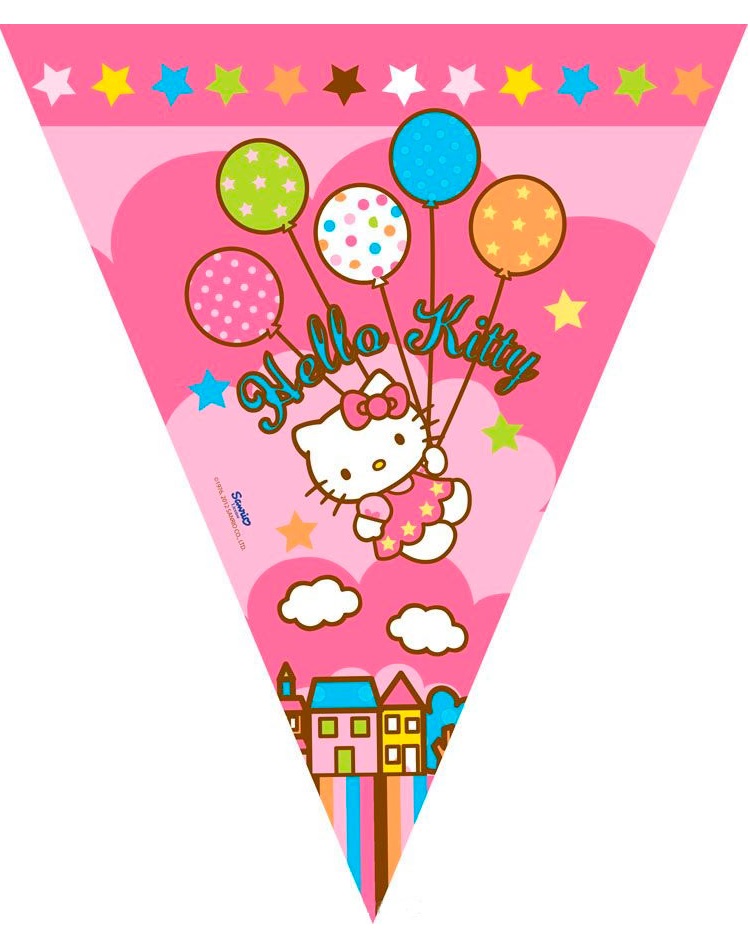 

Гирлянда-вымпел – Hello Kitty, 360 см