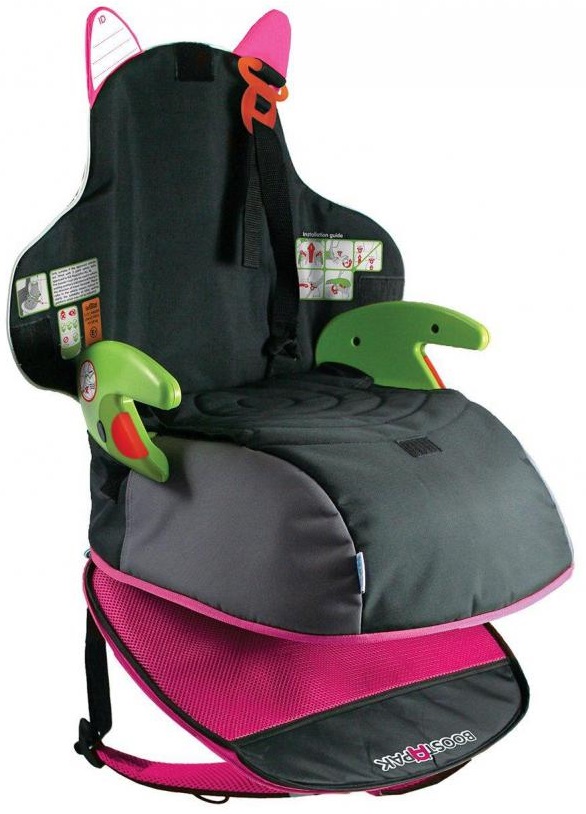 

Trunki Автокресло-рюкзак с широкими лямками, черно-розовое