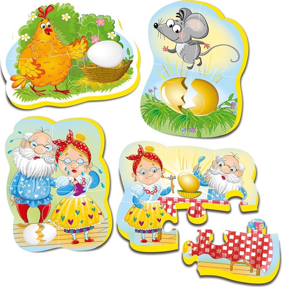 

Мягкие пазлы Baby puzzle - Сказки Курочка ряба