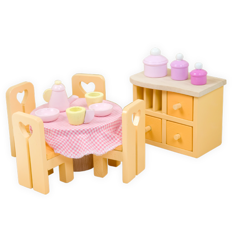 Кукольная мебель деревянная «Сахарная слива – Столовая»  